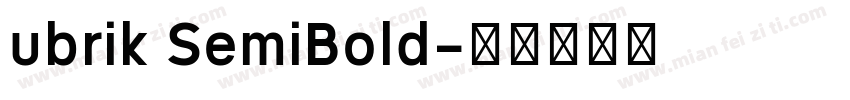 ubrik SemiBold字体转换